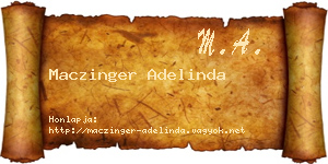Maczinger Adelinda névjegykártya